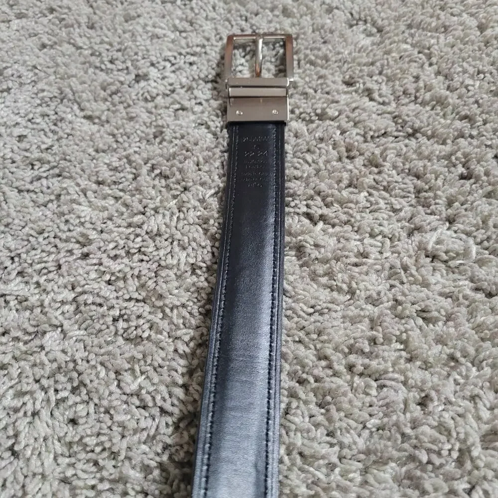 Kids Genuine Leather Reversible Belt Brown Black Dress Belt Size S 22-24